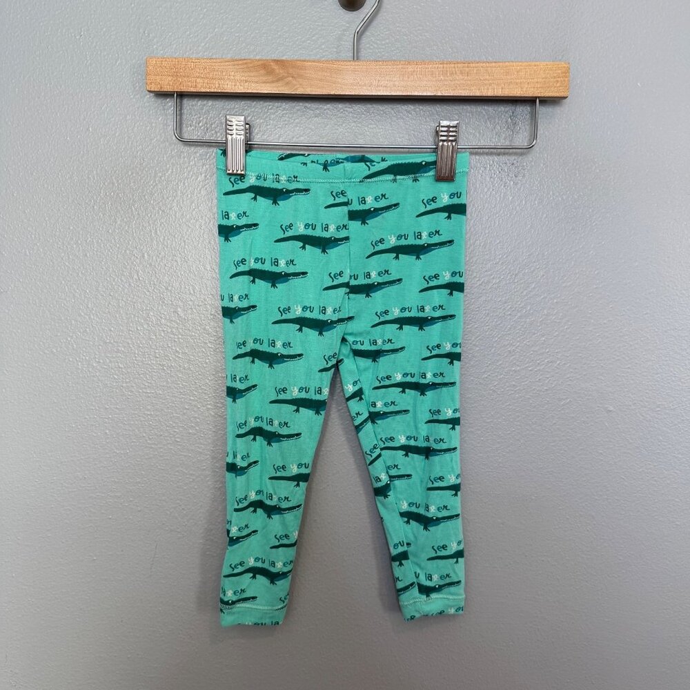 KICKEE alligator print bamboo PJ pants size 2 2T